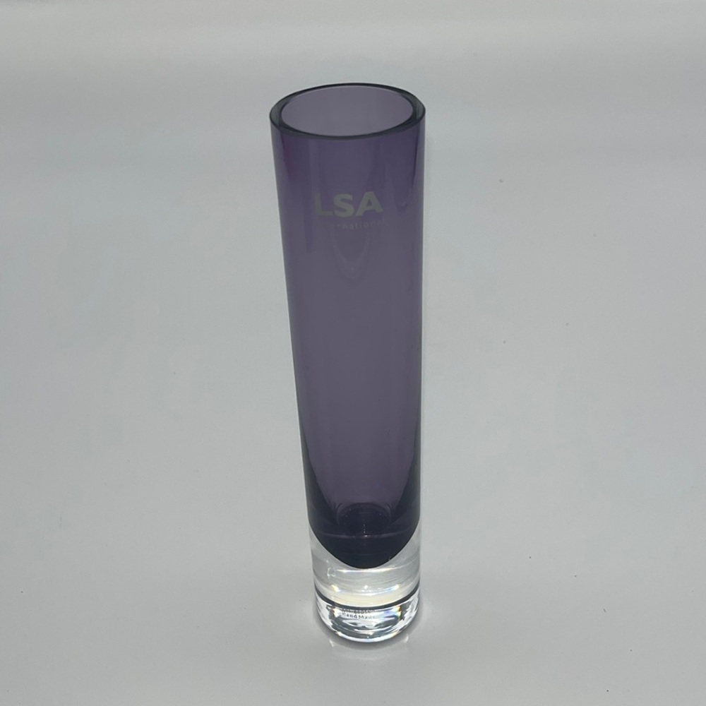 LSA International amethyst glass bud vase